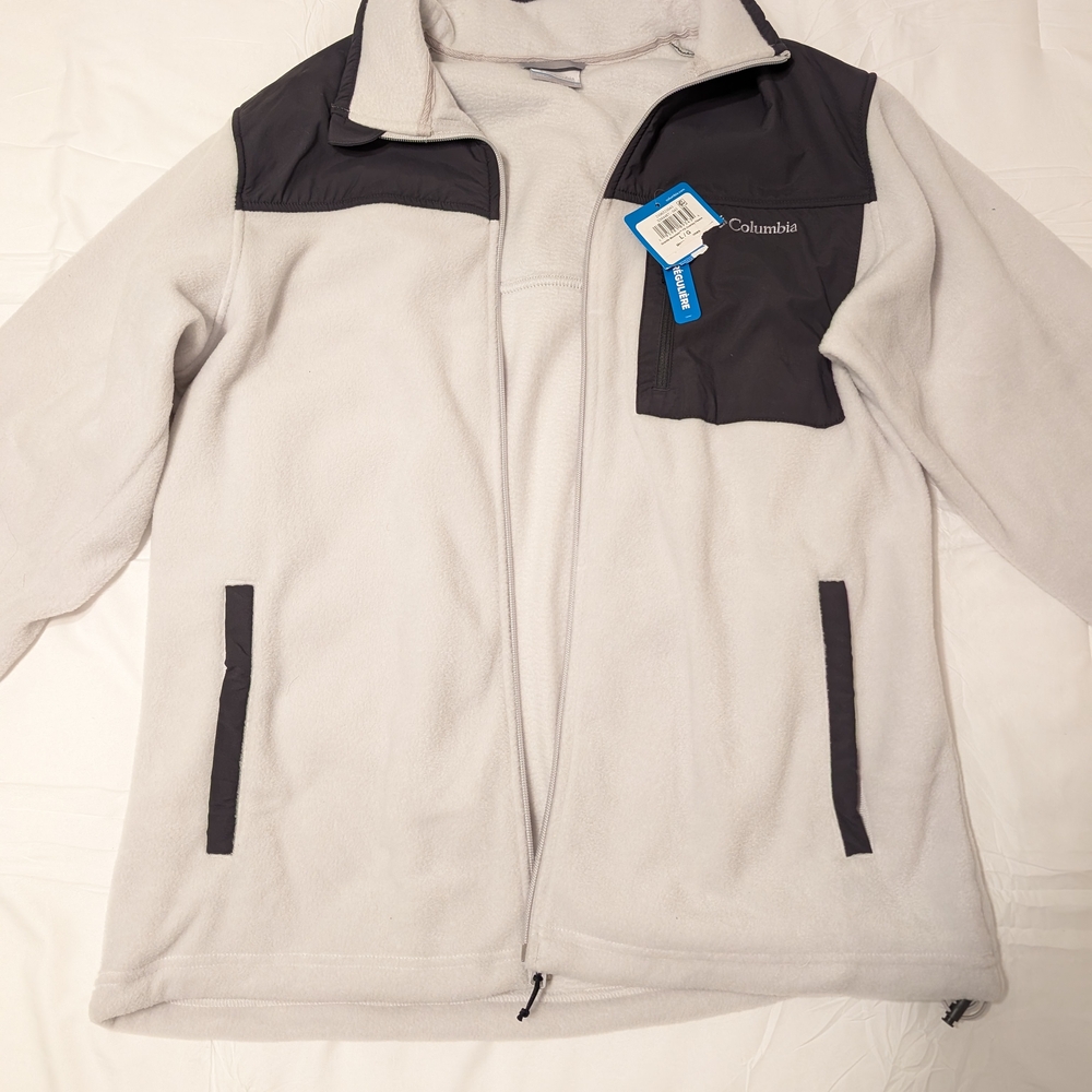 Columbia Gray and Black Fleece Jacket